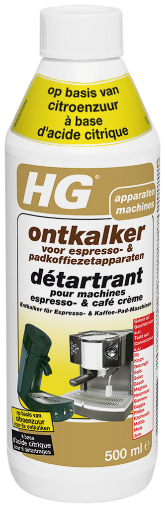 HG Ontkalker voor espresso- &amp; padkoffiezetapparaten