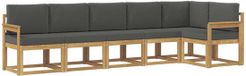 vidaXL - Buiten - bank - set - 6 - st - Wit - en - antracietkleurig - Polyester