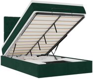 vidaXL Ottoman Bed with Mattresses 120x200cm Velvet Dark Green