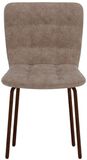 Hioshop Punsch Eetkamerstoel Velours Bruin