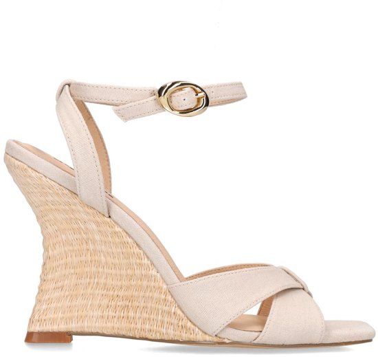 Sacha - Dames - Beige sleehak sandalen - Maat 38