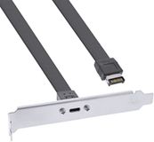 InLine® PCI-slothouder, USB-C naar USB 3.2 voorpaneel Key-A intern, 0,3 m