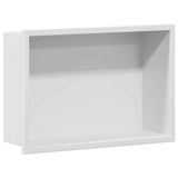 vidaXL Douche Niche Wit Roestvrij staal 30 x 20 x 9,5 cm