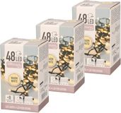 Merkloos Koopman International Kerstverlichting - 6x - op batterij - warm - wit - 48 lampjes - 4 meter