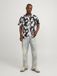 Jack & Jones Jorjoshua Aruba Aop Shirt Ss Zwart Mannen Maat S