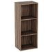 Vida Designs Oxford 3 Laag Kubus Boekenkast, Modern Space-Saving Opbergmeubel for Woonkamer, Slaapkamer or Kantoor, Vrijstaand Display Shelf, H80xW32xD24cm (Walnoot)