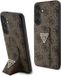 Coque arrière pour Samsung Galaxy S24 Plus - Grip Stand 4G - Triangle Strass - Marron