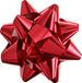 Rosettes adhésives, 11 cm, rouge, 12 pièces par paquet.