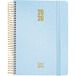 Grafoplas - Kalender 2026, weekoverzicht, A6, Spaans, pastelblauw, inclusief stickers, hardcover, met metallic stof, rubberen sluiting, van januari tot december, FSC, 120 pagina's om te plannen