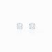 Eddie Boucles d'oreilles puces or blanc oxyde de zirconium