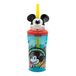 STOR Kinderbeker met Rietje en Deksel Mickey Mouse, 3D Figuur, 360 ml, Herbruikbaar Plastic, BPA-vrij, Ideaal voor Jongens en Meisjes