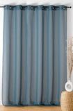 LINDER Gordijn met lus – afwerking met oogjes, kleur Canon de geweer – kleur Orion blauw – 290 x 240 cm – 100% polyester – collectie Boucline