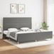 Maison Exclusive - Cadre de lit sans matelas gris foncé 200x200 cm tissu