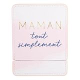 Draeger Paris | Zakspiegel Mama eenvoudig met roze etui | vierkante make-upspiegel om mee te nemen | ideaal voor thuis en op reis | 9 x 7 cm | cadeau voor verjaardag, Kerstmis, Moederdag