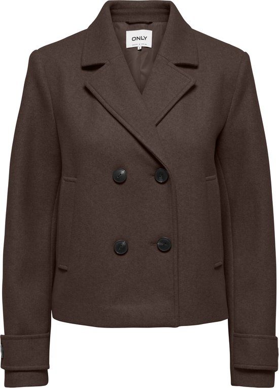 ONLY Jas Onlfreja Short Db Jacket Otw Noos 15320983 Hot Fudge/melange Dames Maat - XL