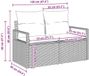 vidaXL Tuinbank Set 3-delig Bruin en wit Polyrattan