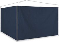 Merkloos Relaxdays Partytent Zijwand - Set van 2 - 3x2 m - Zonder Raam - Waterdicht - Donkerblauw