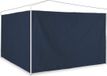 Merkloos Relaxdays Partytent Zijwand - Set van 2 - 3x2 m - Zonder Raam - Waterdicht - Donkerblauw