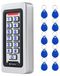 Clavier de contrôle d'accès - Mot de passe et RFID 125 kHz - Métal - Jusqu'à 2000 utilisateurs