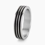 Wallace Bague Acier Blanc