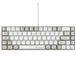 The G-Lab Keyz Hydrogen, gaming toetsenbord 60%, semi-mechanisch, bekabeld, Azerty, veelkleurige achtergrondverlichting, stil mini-gamingtoetsenbord, compact TKL formaat, Pc/PS4/Ps5, wit/grijs