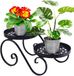 Unyqoos Élégant support de plantes en métal pour intérieur et extérieur avec revêtement antirouille et stabilité