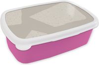 MuchoWow Broodtrommel Roze - Terrazzo - 18x12x6 cm - BPA-vrij - Lunchbox voor Kinderen