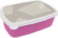 MuchoWow Boîte à pain Rose - Terrazzo - 18x12x6 cm - Sans BPA - Lunchbox pour Enfants