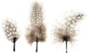 Glorex Hobby Parelhoen veren - 30x stuks - hobby/decoratie materiaal - Bruin