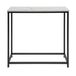 SoBuy Console Table with Black Metal Frame, Sidetable for Hallway, Living Room or Bedroom, Hall Table, 80x75x30cm