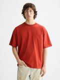 Scotch & Soda Heren T-shirt Korte Mouw Ronde Hals Katoen Effen Rood XL