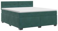 vidaXL Boxspringbed met matras Donkergroen 140 x 190 cm Fluweel