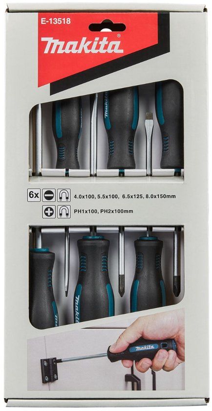 Makita E-13518 Schroevendraaierset 6-delig PH/SL