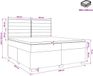 vidaXL Boxspringbed met matras met hoofdeinde Blauw 200 x 200 cm Stof