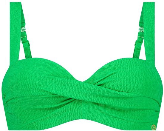 TEN CATE BEACH - bikini top twisted padded wired - Groen