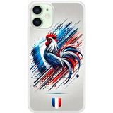 Verstevigd hoesje met sublimatie bedrukking, compatibel met Apple iPhone 12 Coq francais