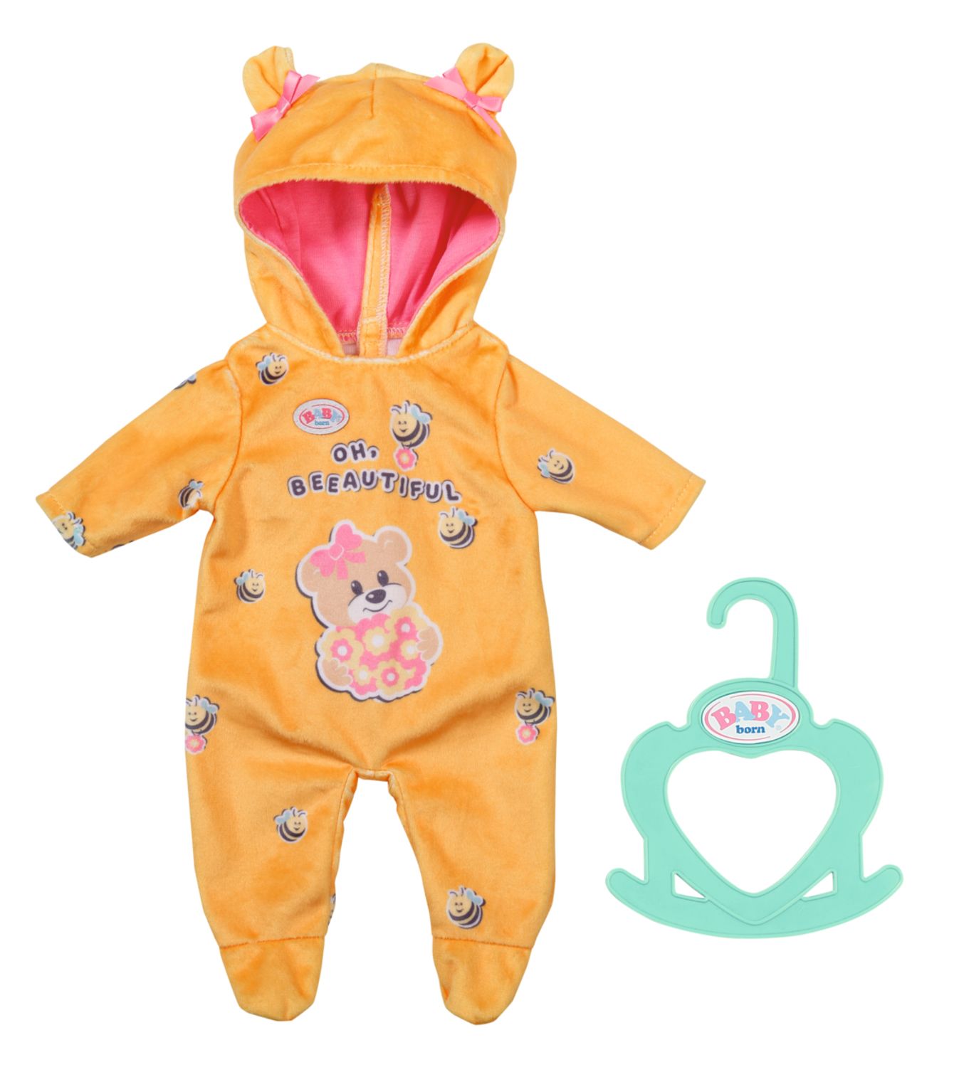BABY born Little Beer-onesie (36 cm) - Doll Clothes Set - Orange