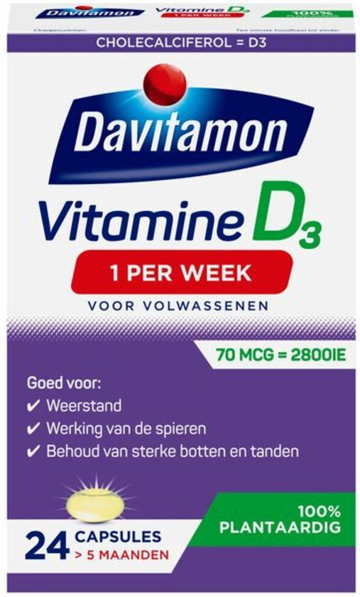 Davitamon Vitamine D - 1 per week - 100% Plantaardig