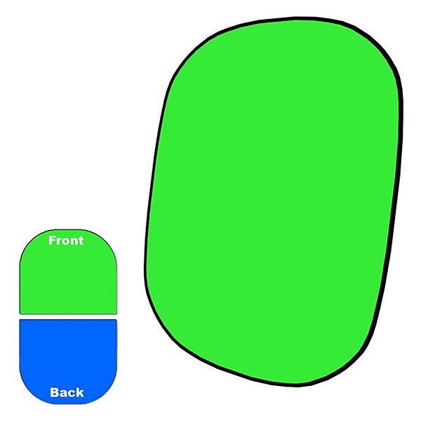Savage 2-zijdige Opvouwbare Achtergrond 183x213cm Chroma Groen/ Chroma Blauw