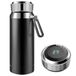 Homealexa 800 ml koffiebekers reismokken, waterfles vacuüm isolerende beker 304 roestvrij staal, touchscreen temperatuurmeter, slimme mok voor warmte en kou, zwart