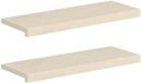 vidaXL - Marche - 2 - pcs - 70 - x - 30 - x - 2 - cm - Blanc - Massif - Chêne