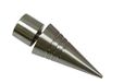GARDINIA Eindknoppen voor gordijnroedes, 2x puntige eindknop, Chicago-collectie, metaal, rvs-look, diameter: 20 mm