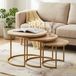 Maison Exclusive Table basse réglable, 3 pièces, marron, 60 x 60 x 45 cm