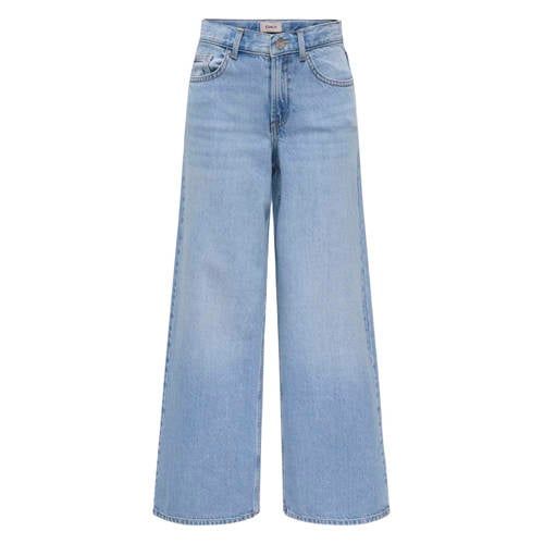 ONLY KIDS ONLY GIRL high waist wide leg jeans light blue denim