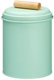 Excellent Houseware Voorraadpot Bart - Metaal - Mintgroen - 14 x 20 cm