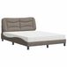 vidaXL Lit avec matelas "Hvar" tissu taupe 140x190 cm