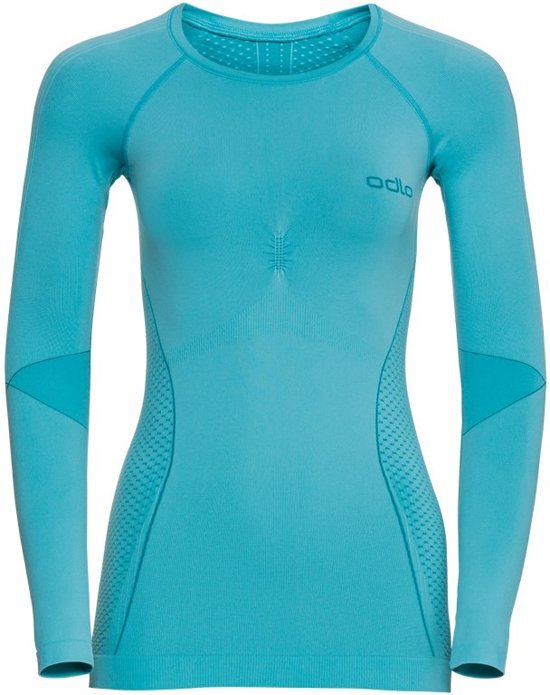 ODLO thermoshirt - long sleeve/ crew neck - dames - blue radiant - maat M