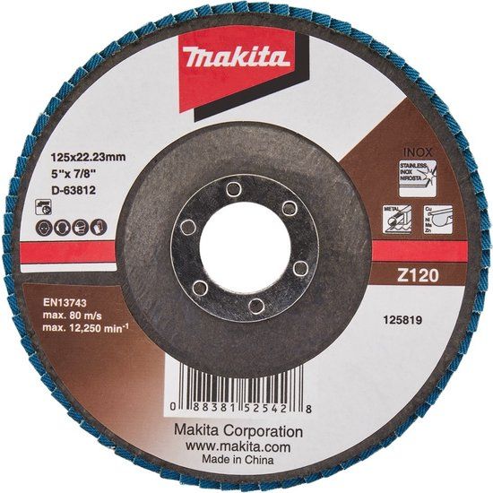 Makita Lamellenschijf 125 mm Z120 - D-63812