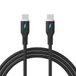 AKYGA AK-USB-67 USB C naar USB C kabel 1 m siliconen zwart 60 W Power Delivery snellaadkabel voor laptop, smartphone, tablet