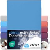 etérea Himmlische Qualität etérea Extra Jersey Hoeslaken 140x200 - 160x220 cm - Topper 10 cm - Oekotex - 100% katoen - Lichtblauw